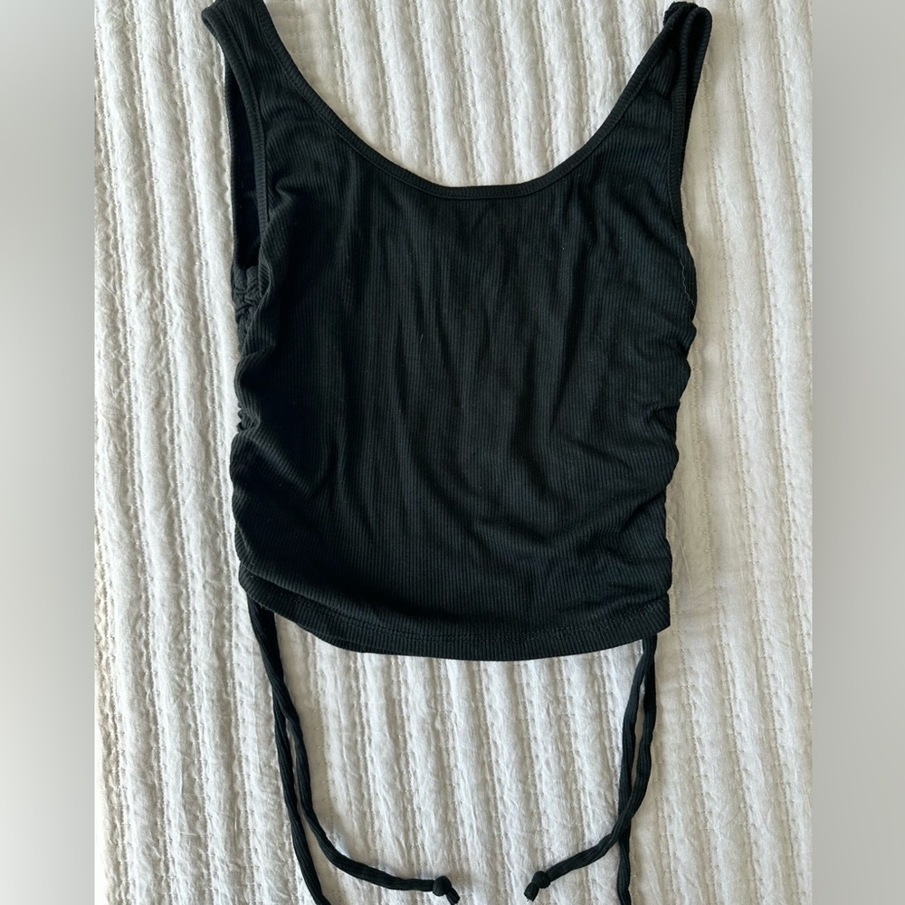 Black tie crop top